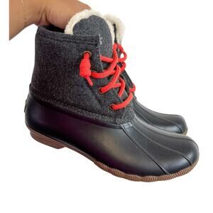 Sperry x J.Crew Shearwater Wool Winter Boots Womens Gray - 7 7M